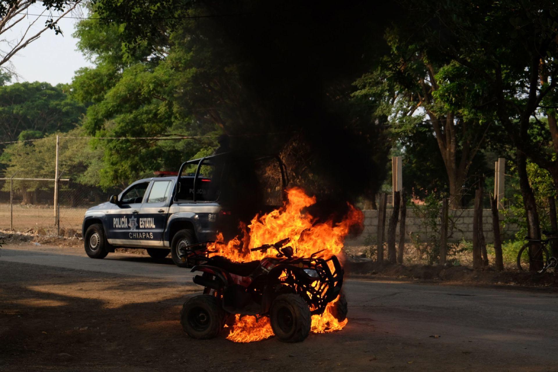 Tras días de enfrentamientos entre grupos criminales, pobladores y militares chocan en Frontera Comalapa, Chiapas