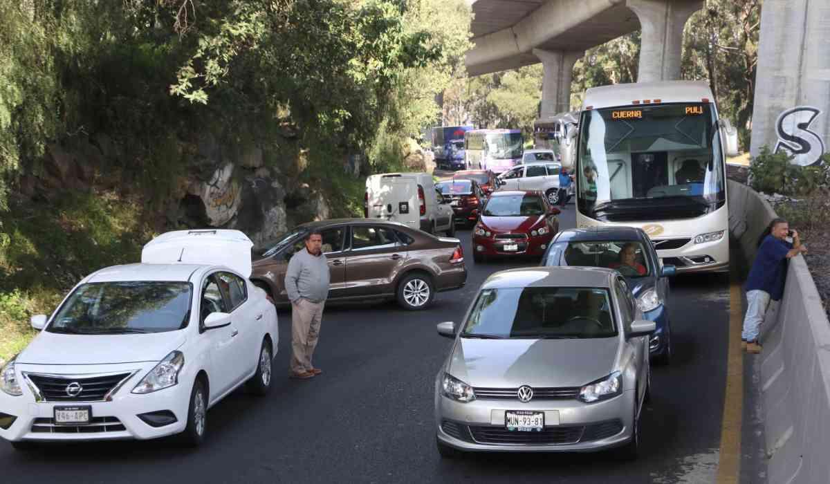 Liberan autopista México-Cuernavaca: Bloqueo a la altura de la caseta de cobro Tlalpan fue por desabasto de agua