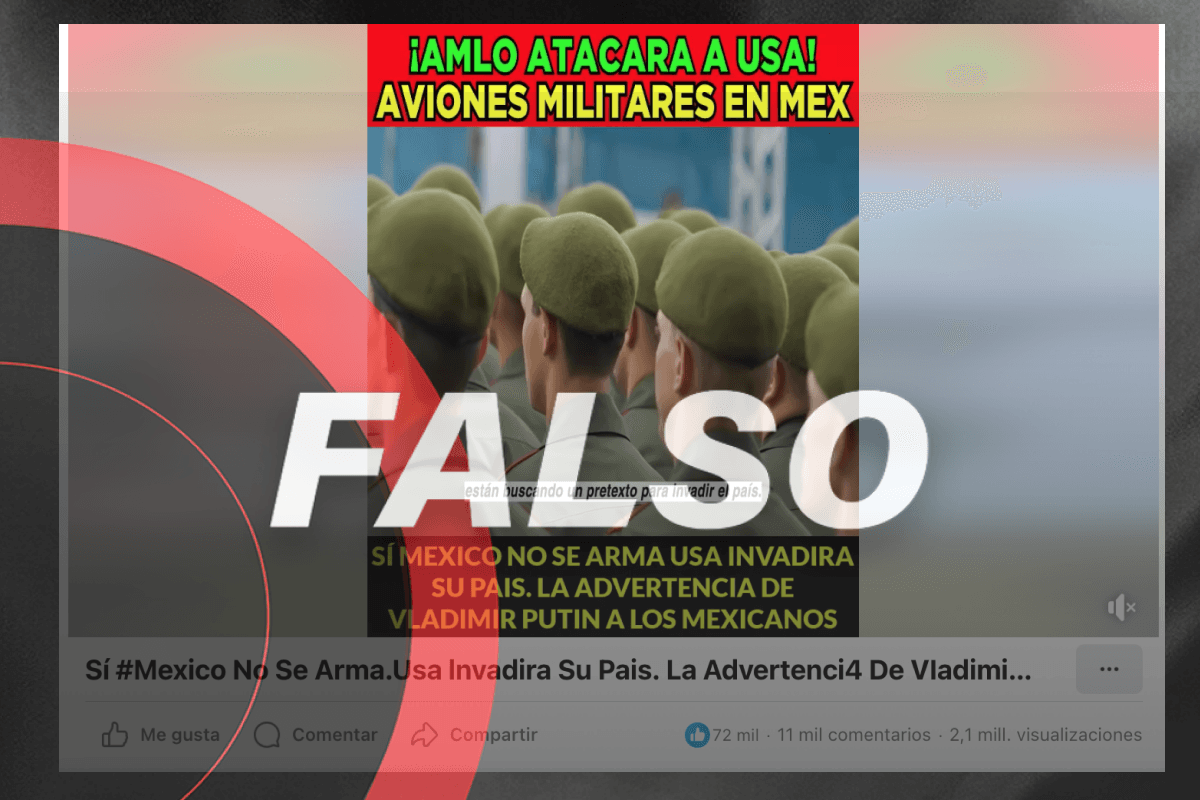 ¿Putin advirtió a AMLO sobre una invasión de EU? Falso, no hay rastro de esa declaración