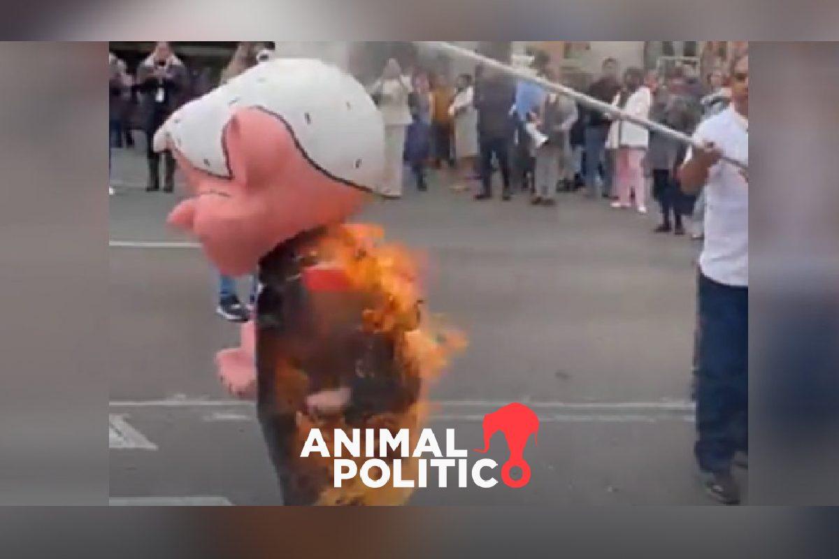 Poder Judicial condena quema de piñata de AMLO en protestas; lo califica como discurso de odio