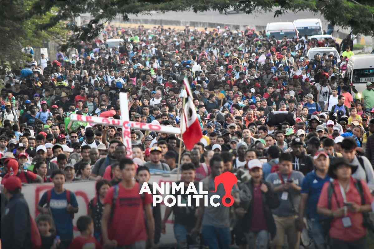 Miles de migrantes parten en caravana desde Chiapas rumbo a Estados Unidos