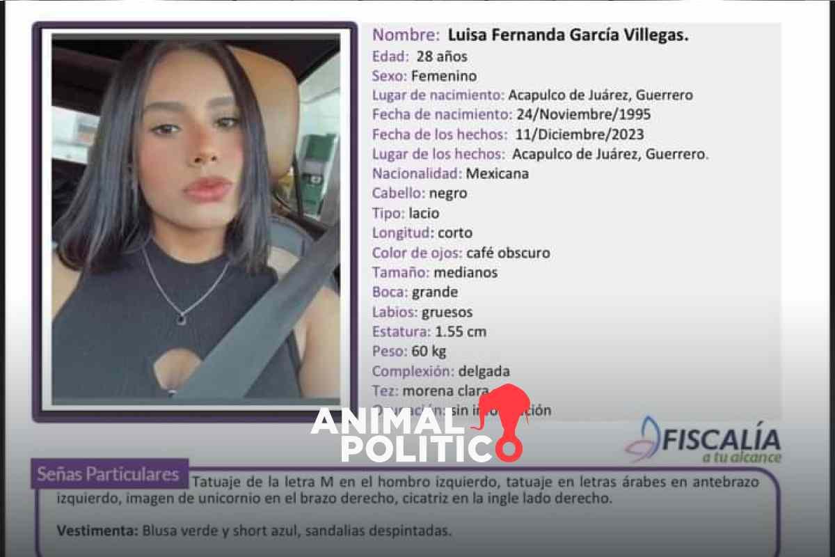 Encuentran el cuerpo de Luisa Fernanda, joven que estuvo desaparecida en Acapulco durante 10 días