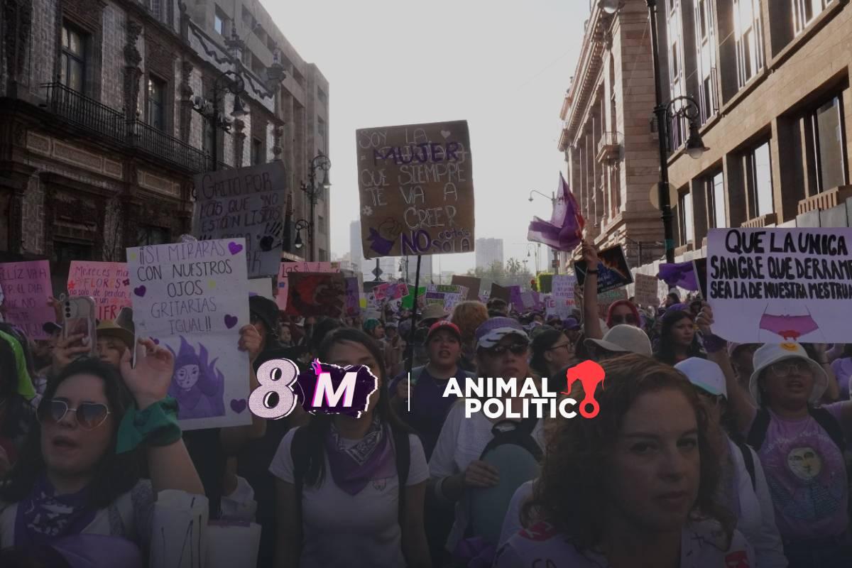 Cientos de miles colman el centro de CDMX en histórica marcha del 8M contra la violencia de género