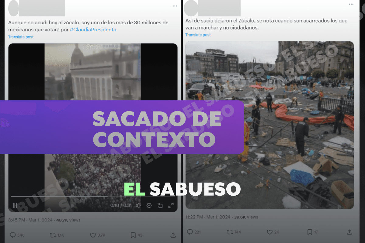 Estas imágenes no son del arranque de campaña de Sheinbaum; están sacadas de contexto