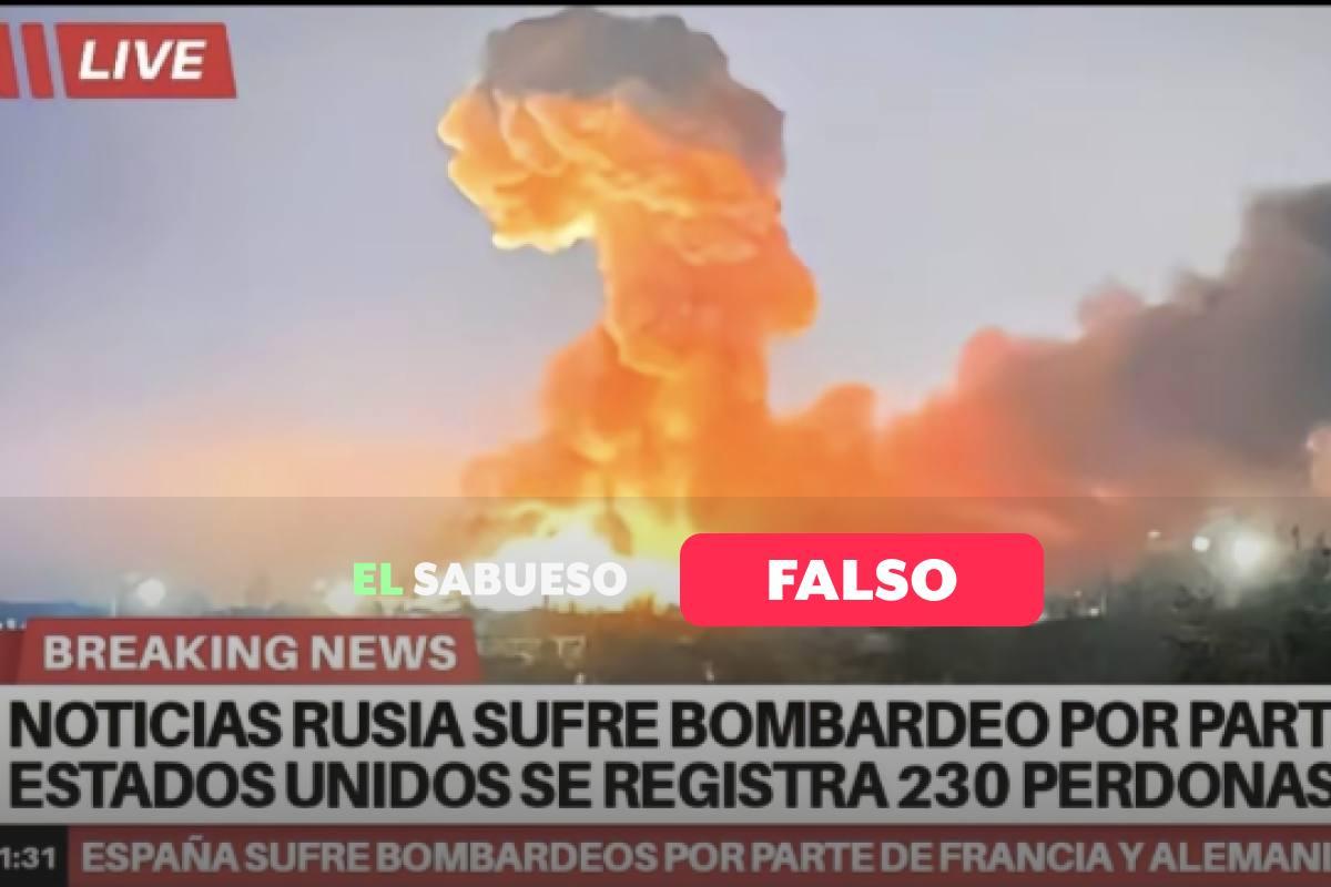 Falso que Rusia fue bombardeada por Estados Unidos 