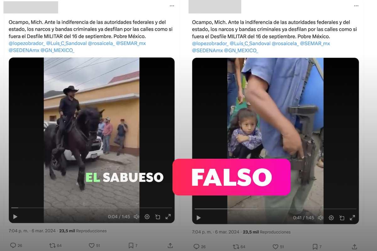 Este video no es de criminales desfilando en Michoacán, es una festividad en Guatemala 