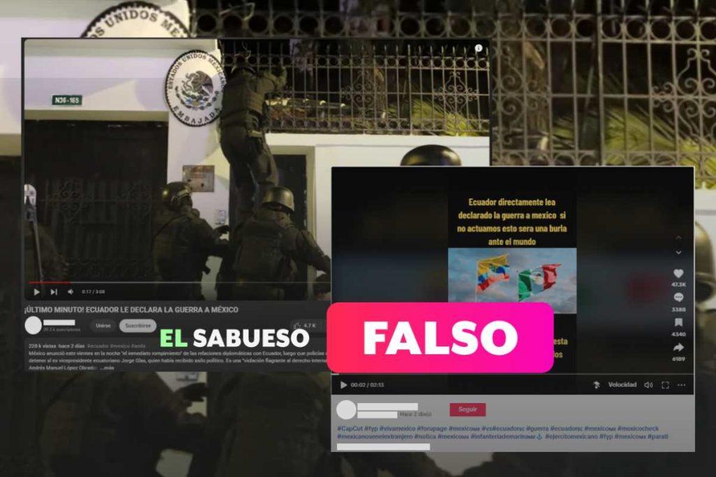 Falso que Ecuador le haya declarado la guerra a México