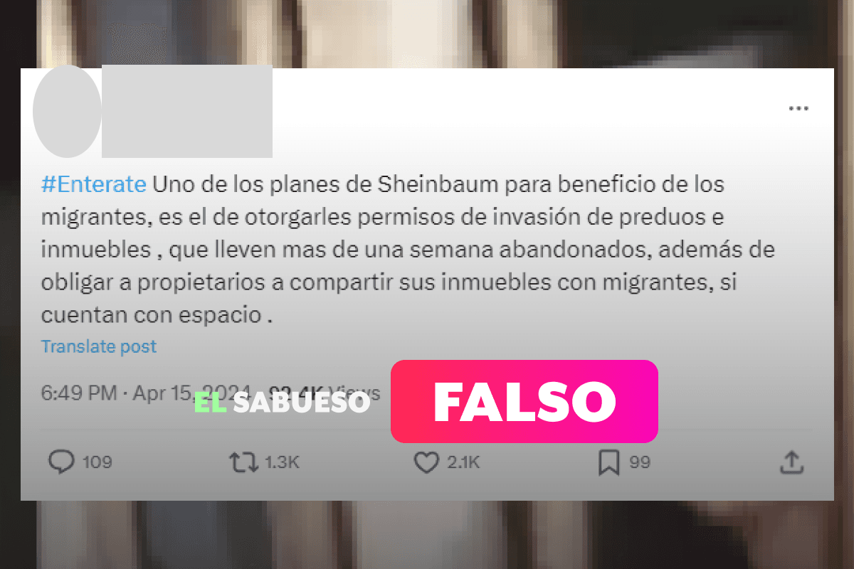 Sheinbaum no planteó otorgar a migrantes ‘permisos de invasión’ a predios abandonados 