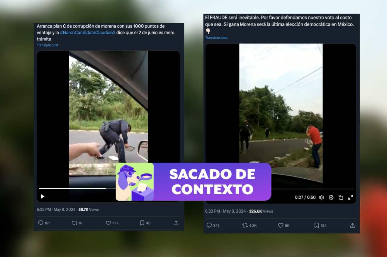 Video donde aparecen boletas marcada a favor de Morena en carretera de Tabasco, se grabó en 2018