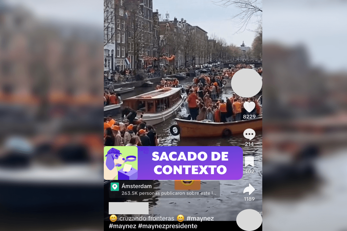 La canción “Presidente Máynez” no sonó durante un festejo de Ámsterdam, el video es de 2023