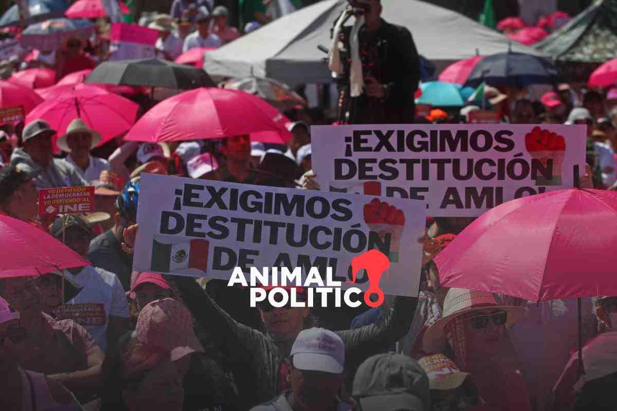 AMLO cuestiona independencia de marcha de "marea rosa" ante asistencia de candidatos de oposición