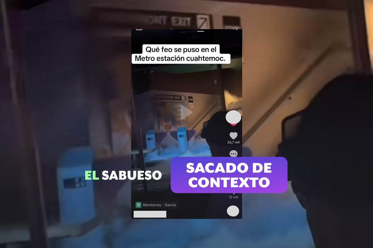 No se inundó metro Cuauhtémoc, el video es de una atracción en Estados Unidos
