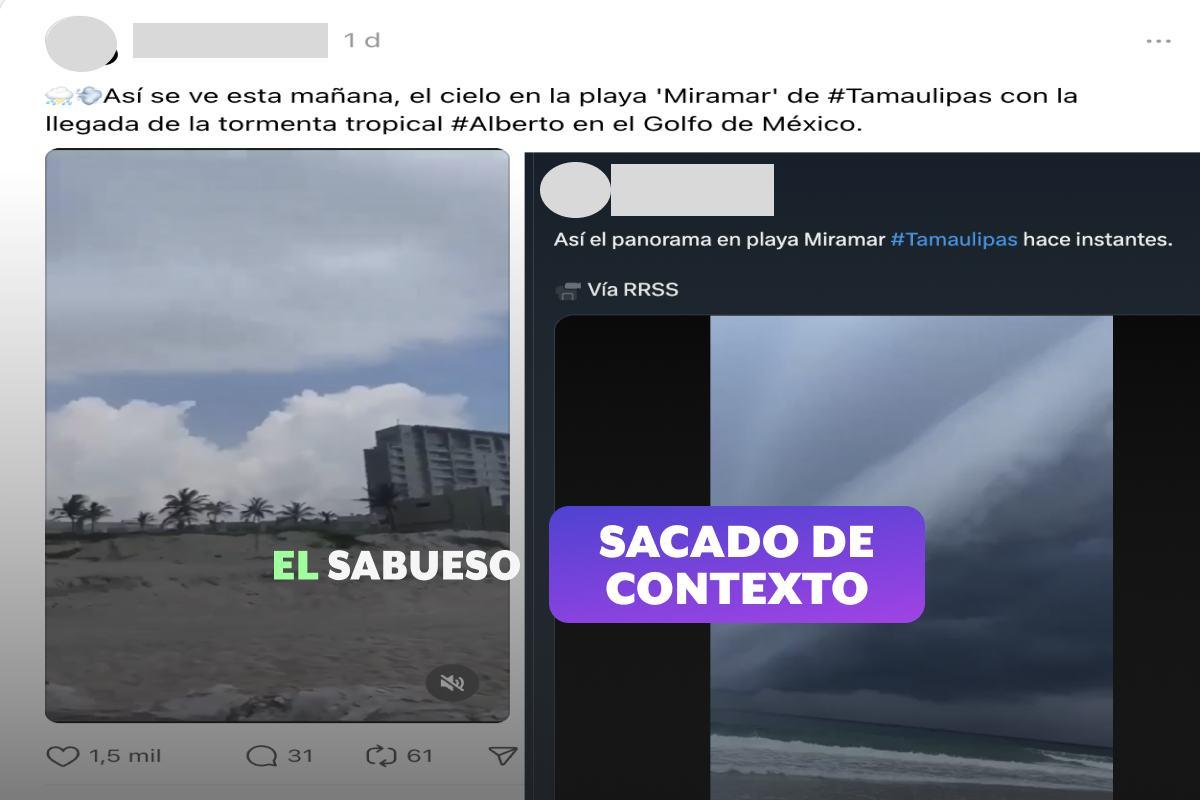 Este video no muestra efectos de la tormenta Alberto en Tamaulipas 
