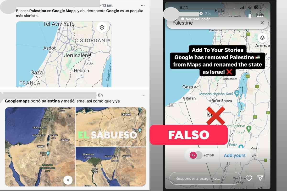Google Maps no borró a Palestina, nunca ha sido etiquetado en sus mapas