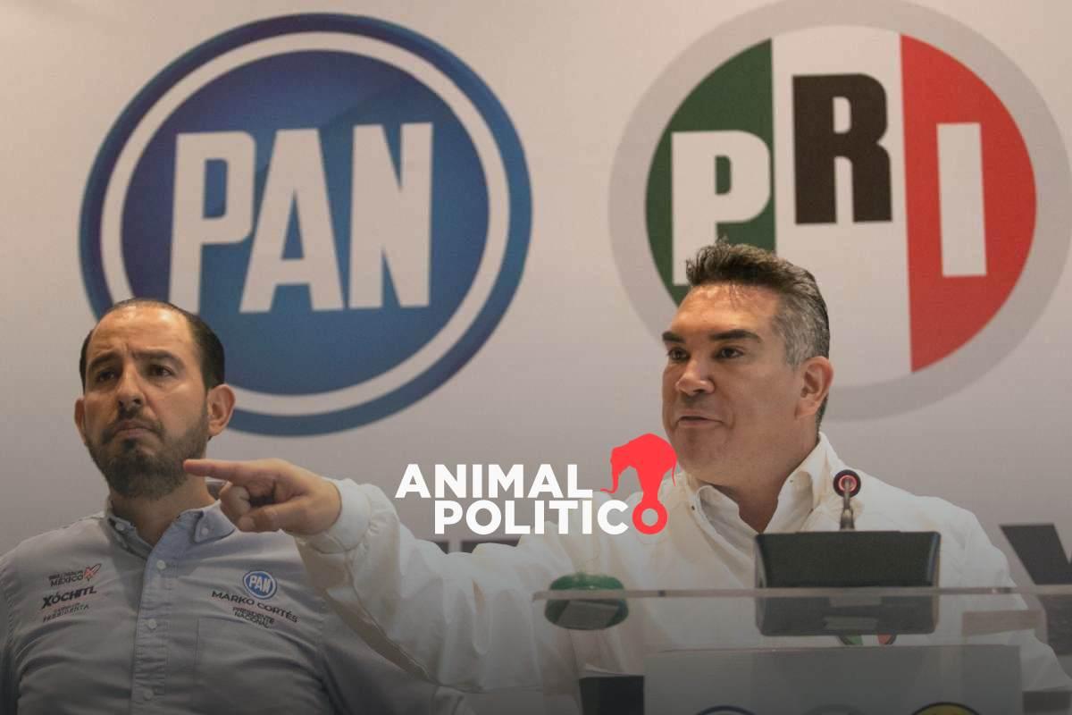 Marko Cortés y Alejandro Moreno descartan renunciar a dirigencia del PAN y PRI tras elecciones
