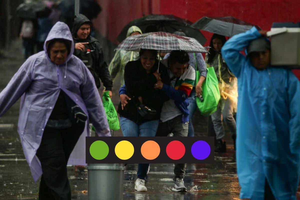 Qué significa cada color del Semáforo de Alerta por lluvias de Protección Civil