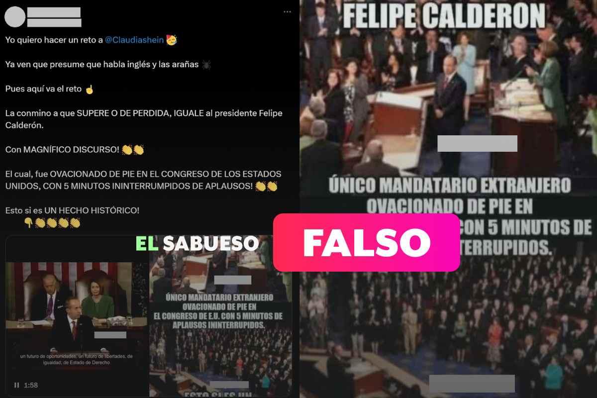 Falso que Felipe Calderón sea el único presidente extranjero ovacionado en el Congreso de EU
