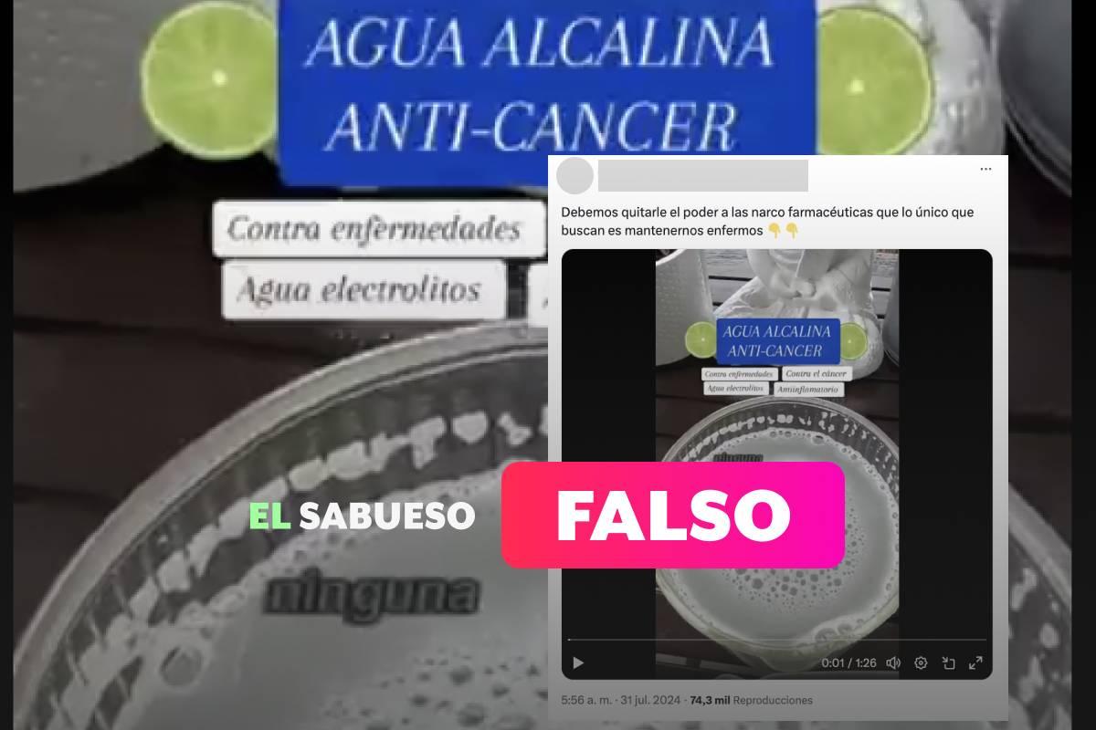 Falso que el agua alcalina ayude a combatir el cáncer 