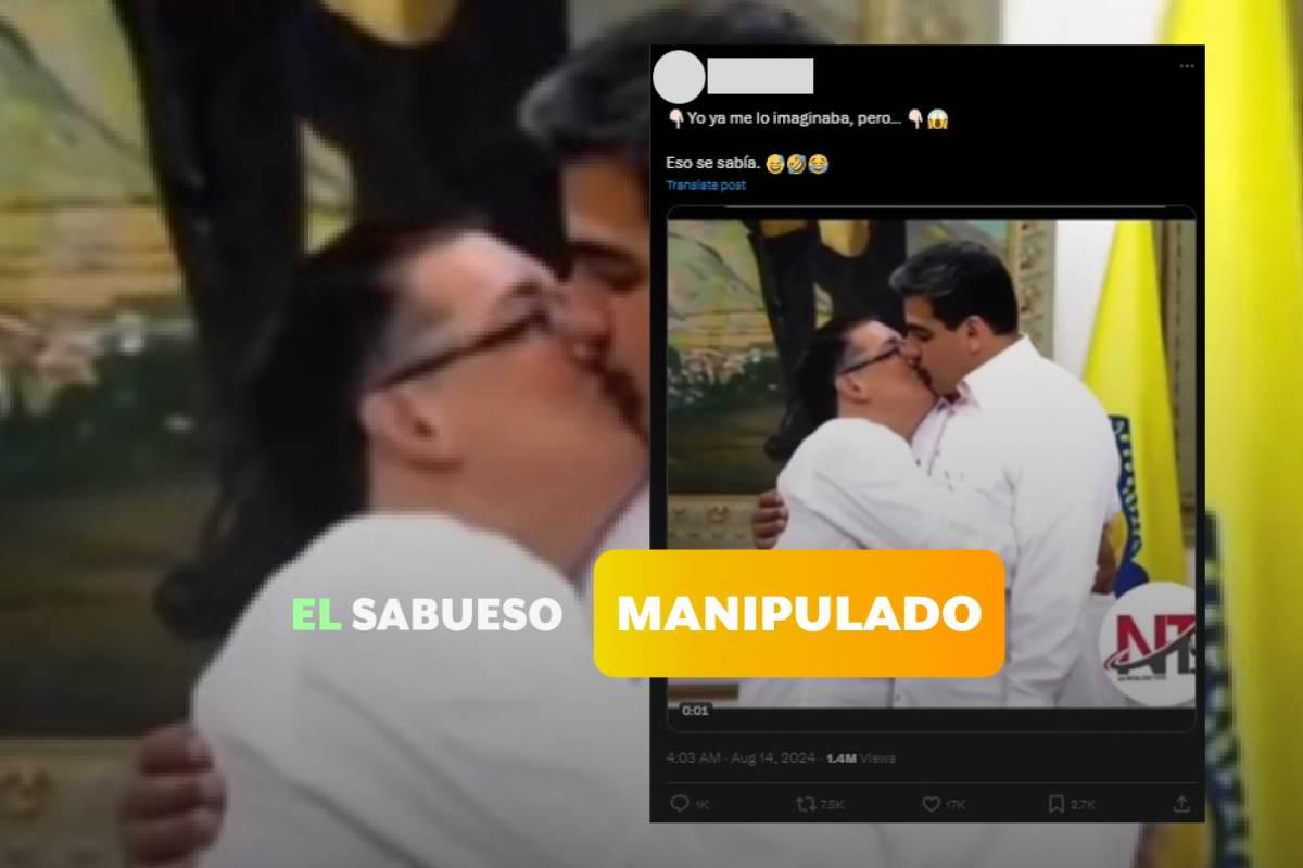 Video que muestra a Nicolás Maduro y Gustavo Petro besándose no es real; fue manipulado