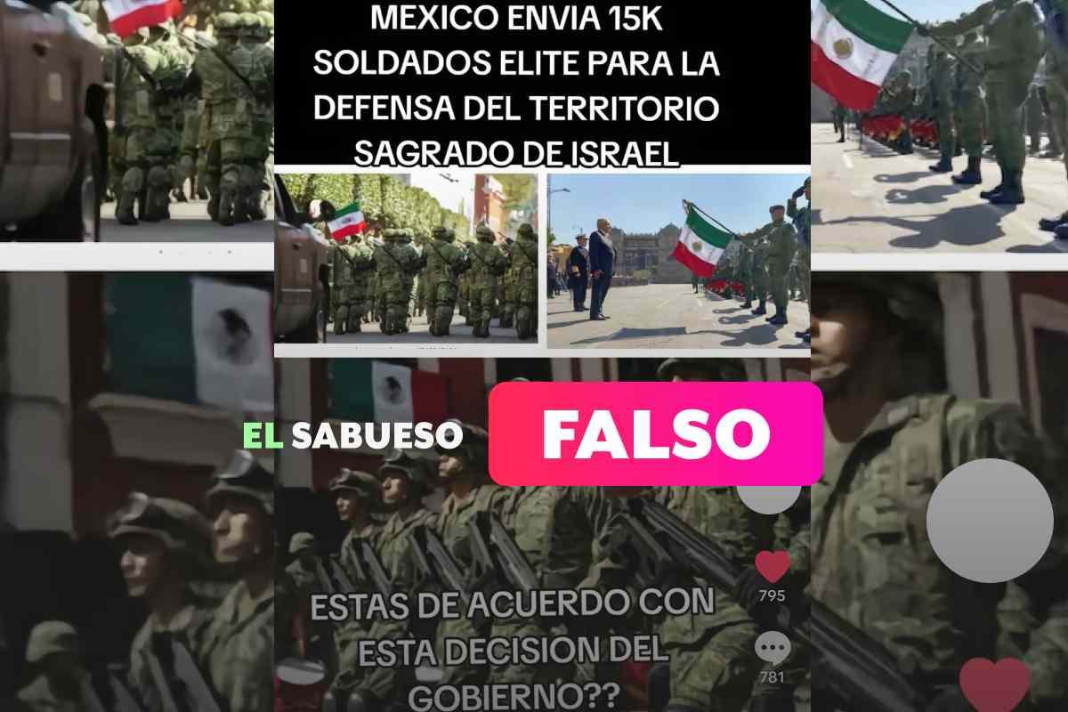 Es falso que México mandó 15 mil soldados a defender el territorio de Israel