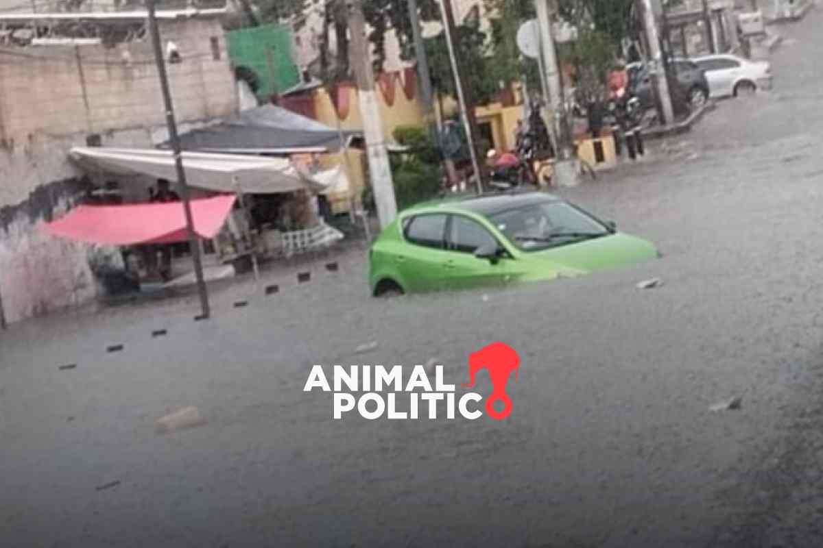 Lluvias provocan inundaciones en Tlalpan; Metrobús de Insurgentes con servicio parcial