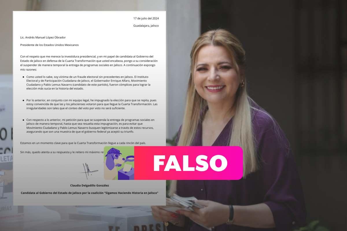 Falso que suspendieran entrega de programas sociales en Jalisco a petición de Claudia Delgadillo