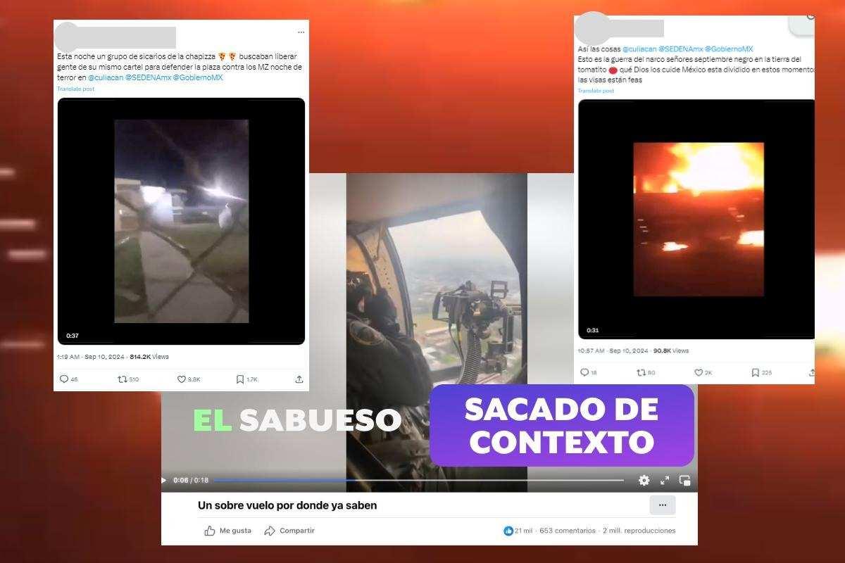 Culiacán: Estos videos están sacados de contexto, no son de hechos recientes de violencia