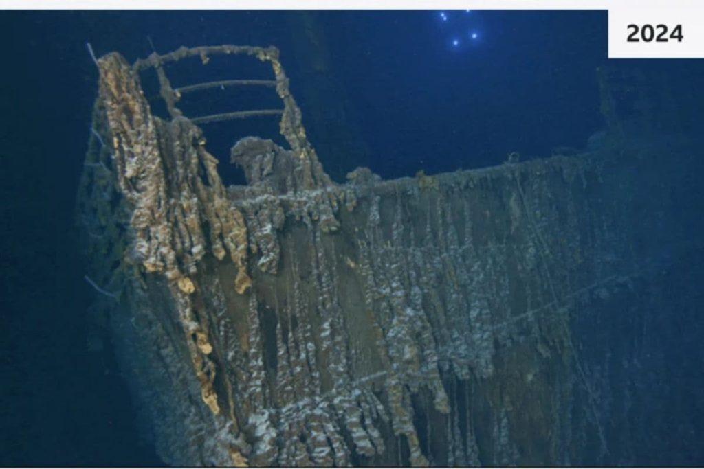 Las impactantes imágenes que revelan la extensión del deterioro del Titanic