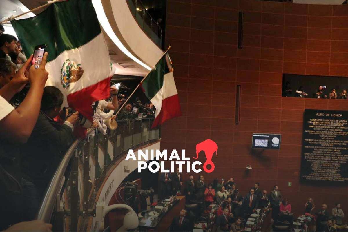 Manifestantes en contra de la reforma judicial exigen ver a Yunes Márquez tras ausentarse al debate