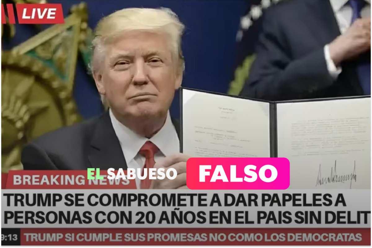 Falso que Donald Trump prometiera residencias permanentes durante acto de campaña