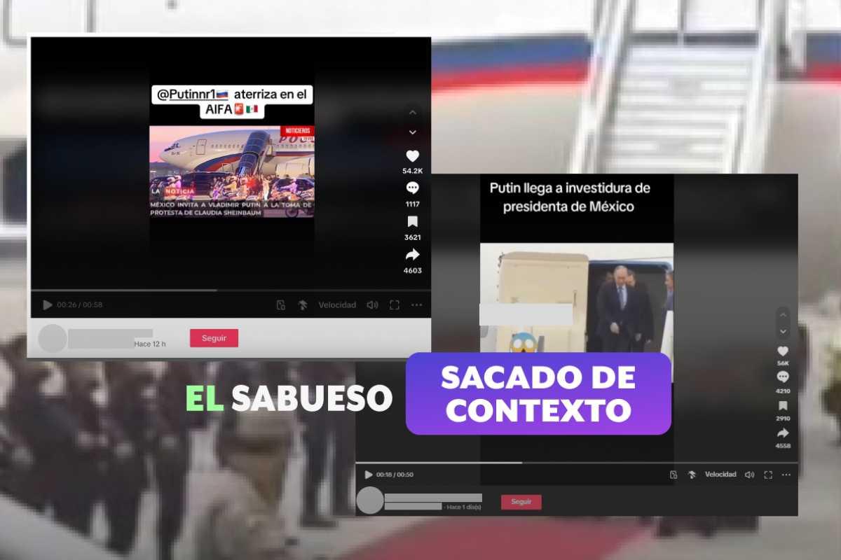 Estos videos no muestran a Putin llegando a la investidura de Sheinbaum en México