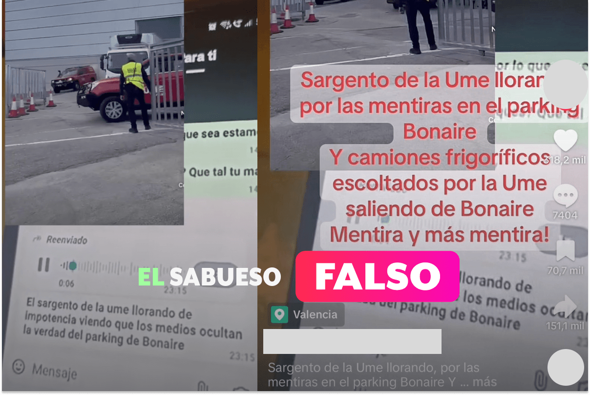 ¿200 fallecidos en un estacionamiento en Valencia? No, un audio desinforma sobre DANA