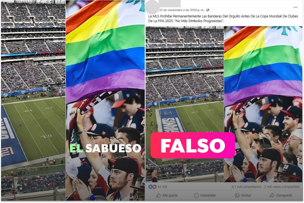 Falso que la MLS prohibió las banderas LGBT+ en el Mundial de Clubes 2025