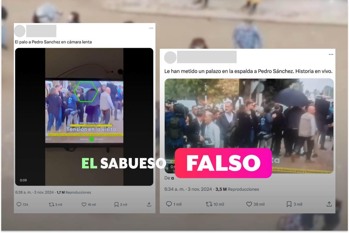 Video no muestra agresión con un palo en contra del mandatario español Pedro Sánchez