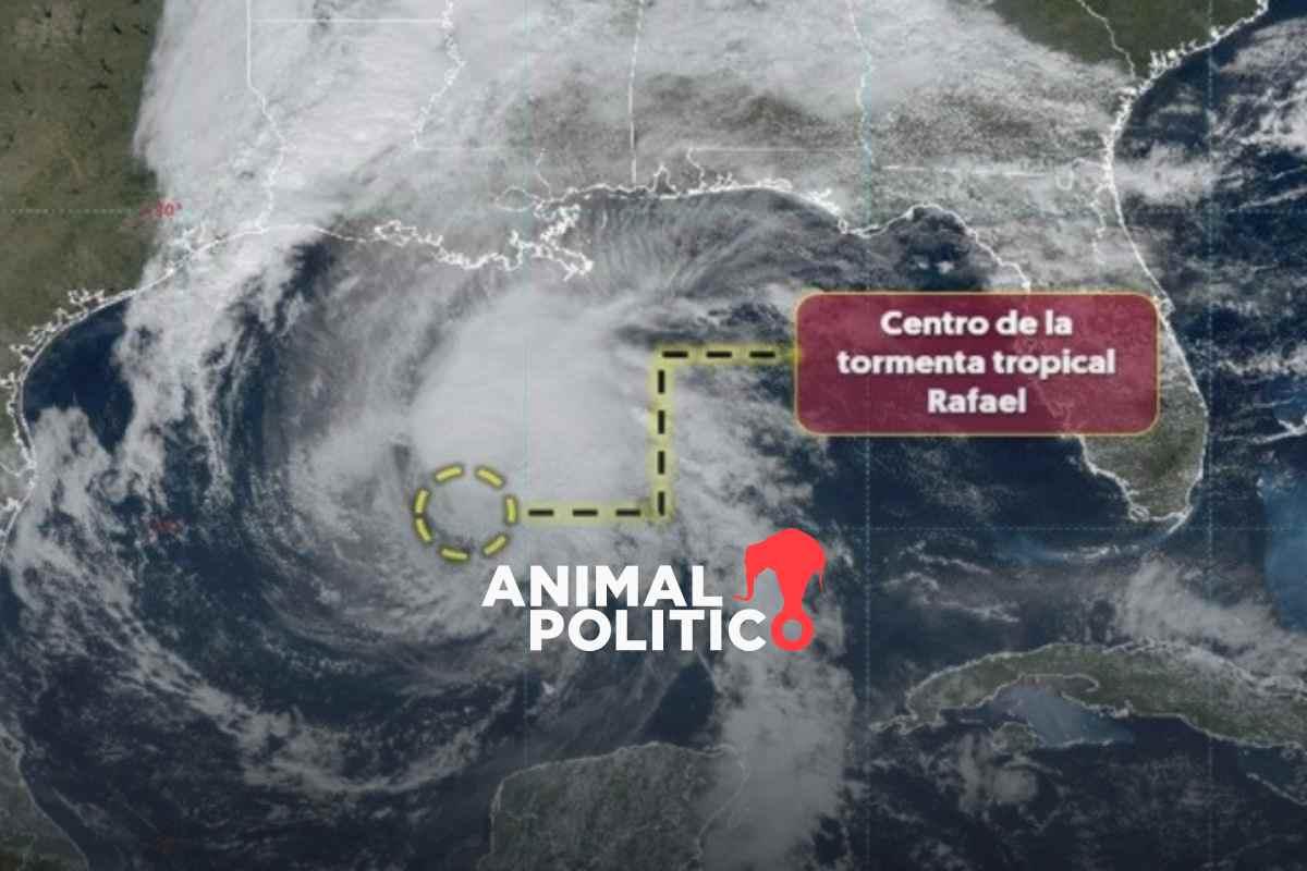 Rafael se degrada a tormenta tropical, pero provocará fuertes lluvias en 3 estados este fin de semana