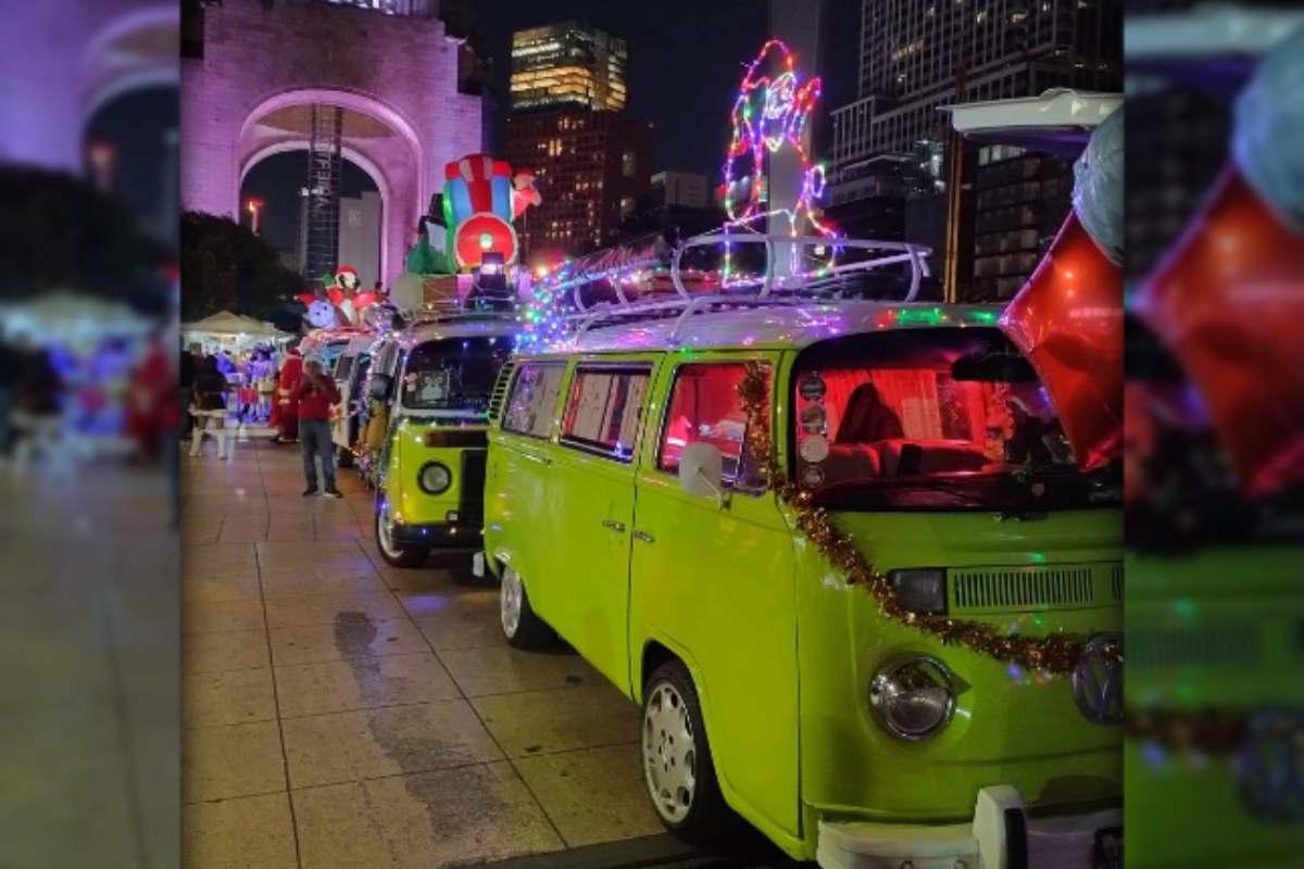 Caravana navideña de combis iluminará la CDMX con su recorrido