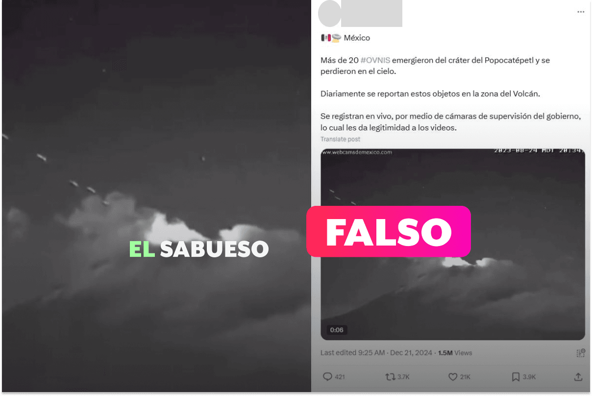 ¿Ovnis en el Popocatépetl? No, luces sobre el volcán se atribuyen a satélites de Elon Musk