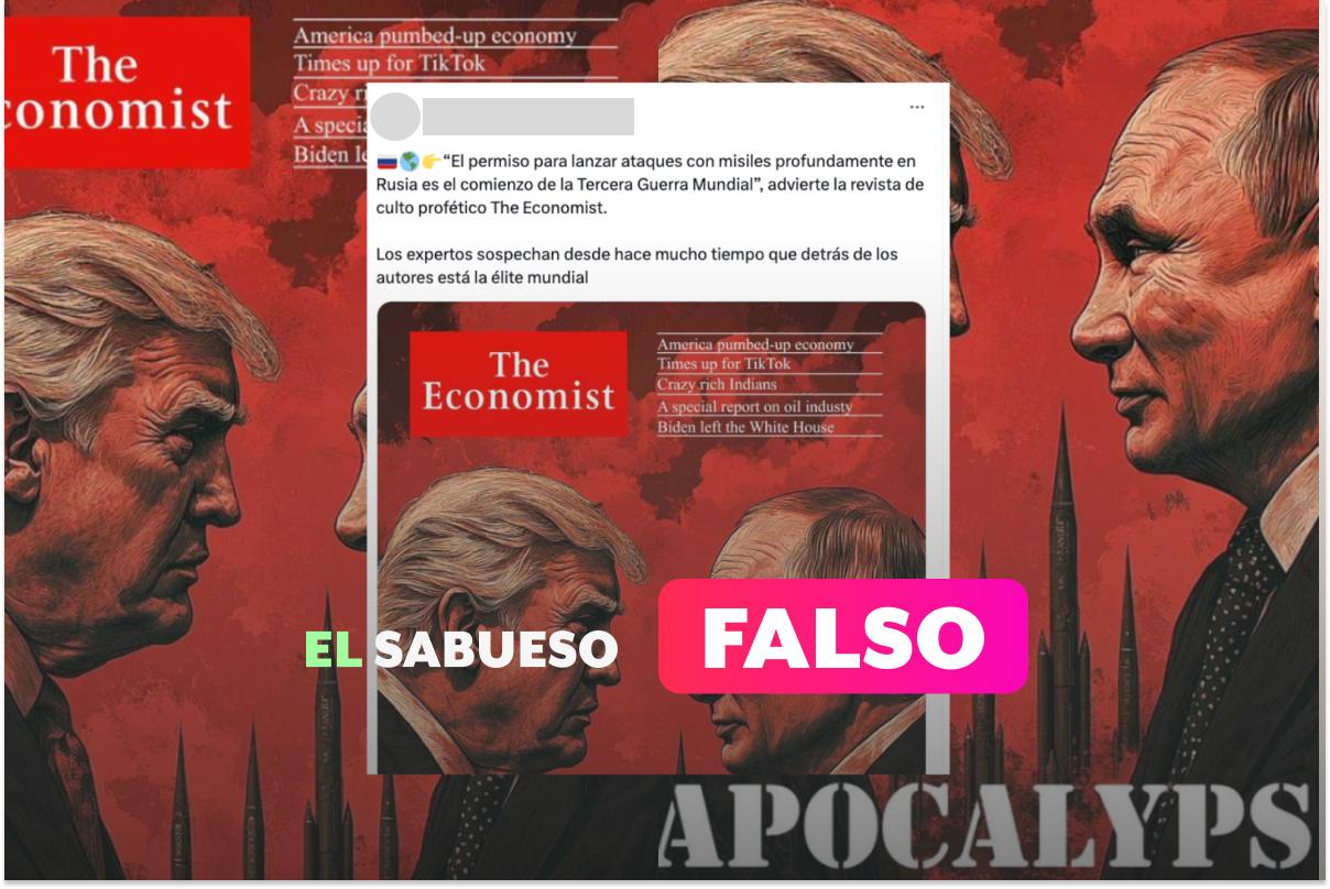 Falso que The Economist publicó una portada sobre el inicio de la Tercera Guerra Mundial