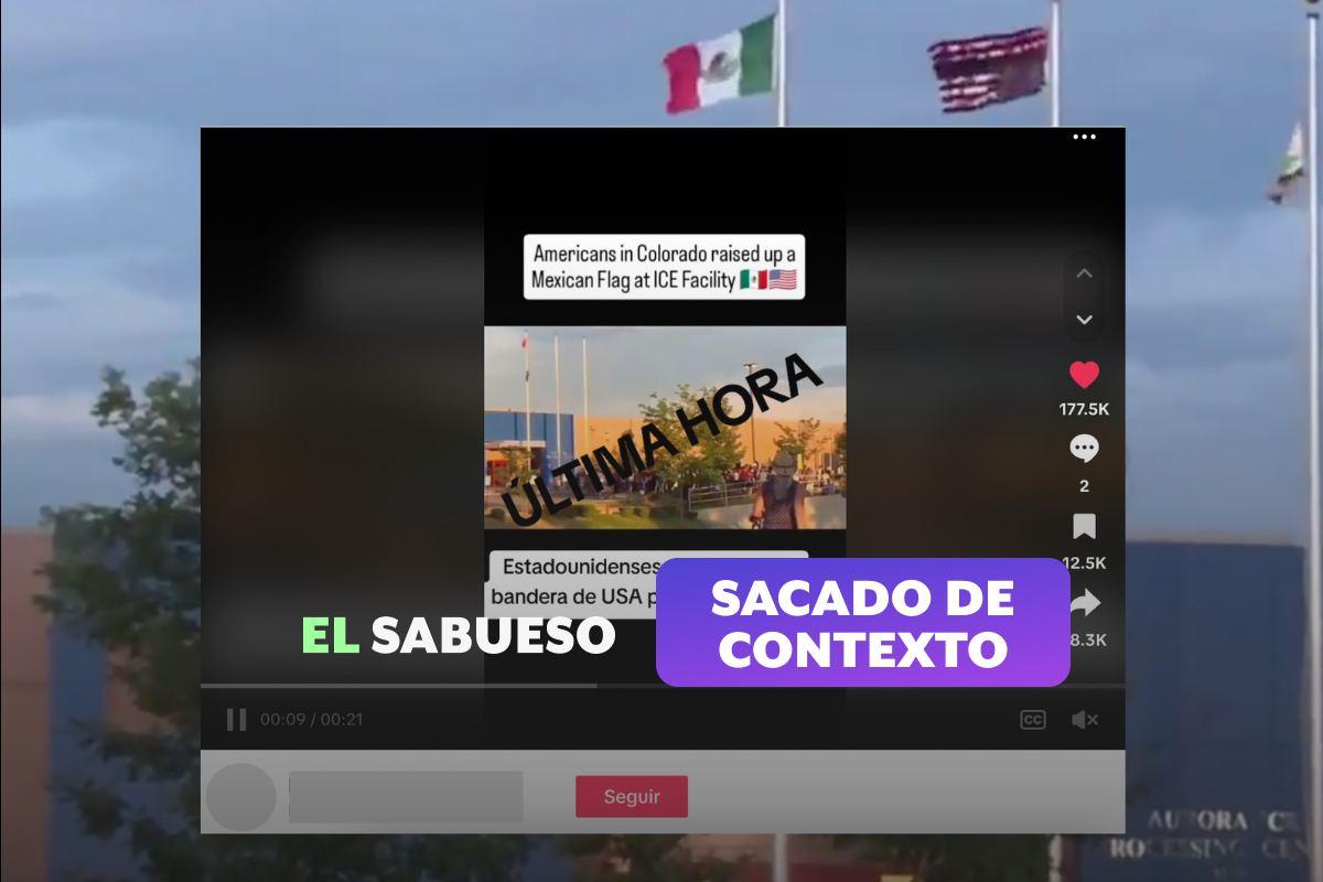 Video donde reemplazan la bandera de EU por la de México está sacado de contexto; es de 2019