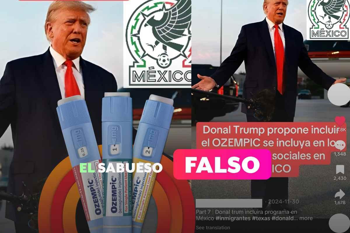 Trump no propuso que el medicamento Ozempic se incluya en los programas sociales de México