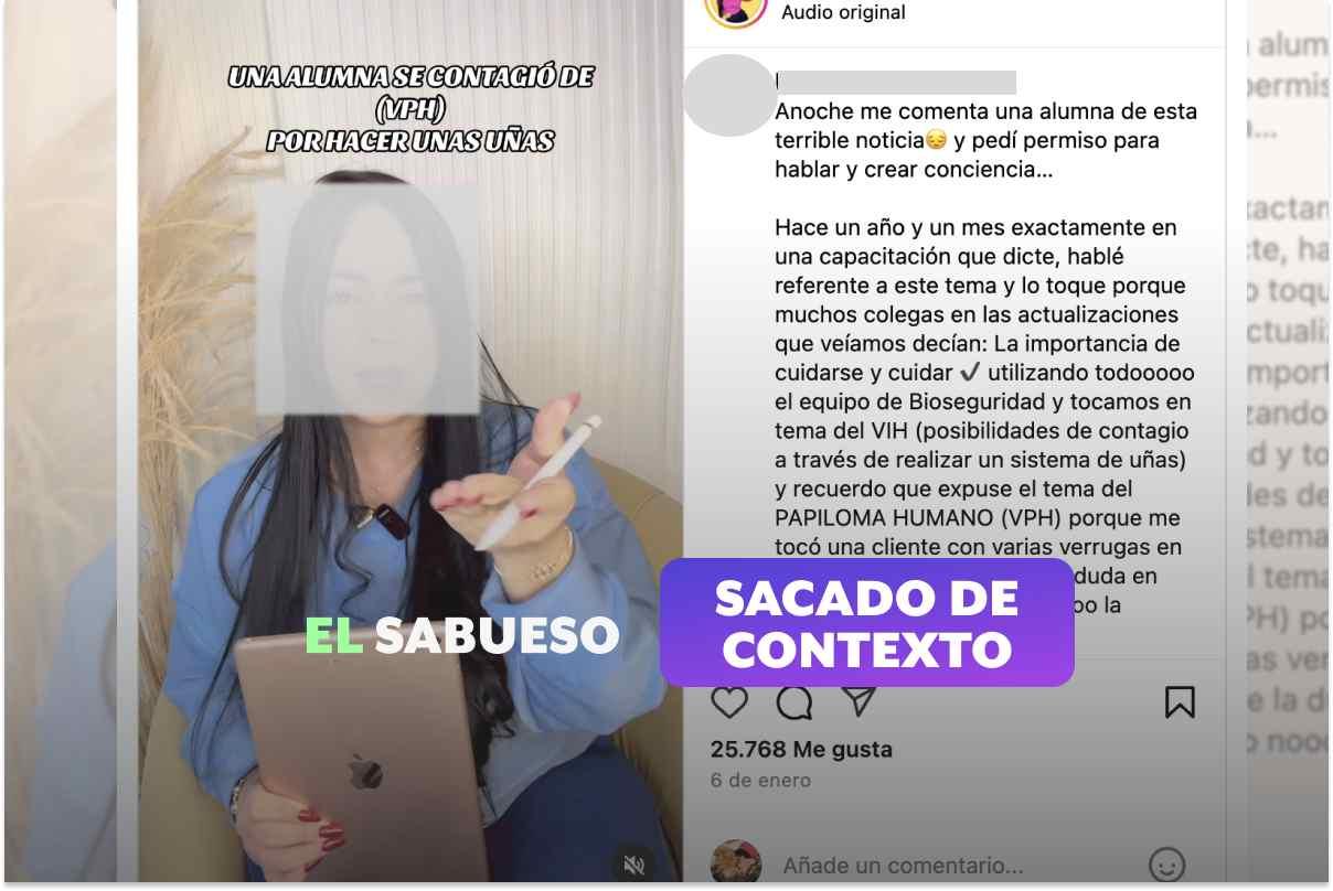 El VPH no se transmite mediante las uñas; su principal de forma de contagio es el contacto sexual