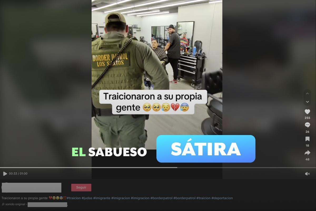 Video de agentes de ICE deteniendo a clientes en una barbería no es real, es sátira