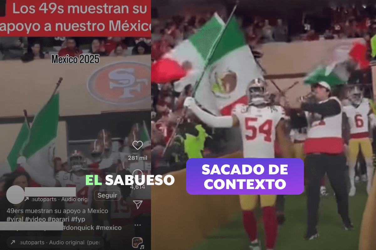 Los 49ers no ondearon banderas de México en apoyo al país en 2025