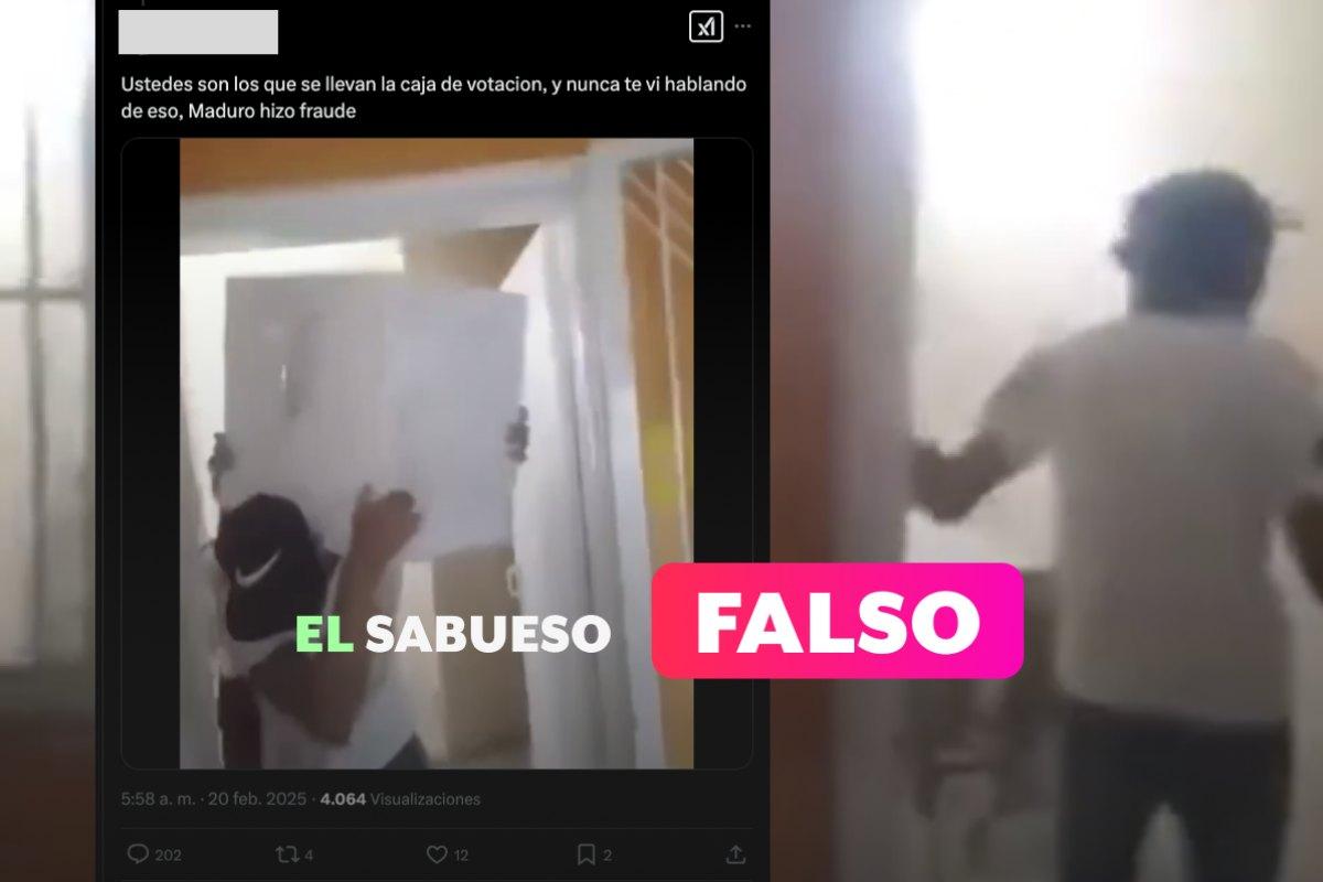 ¿Este video muestra un robo de urnas en Venezuela? No, son aparatos de aire acondicionado