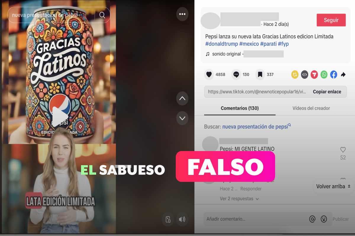 ¿Pepsi presentó una edición especial para agradecer a latinos? Falso, imagen se creó con IA