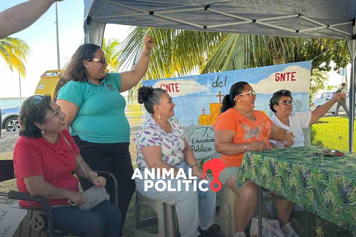 Maestros del CNTE en Quintana Roo instalan plantón en el Congreso del estado, se pronuncian contra ley del ISSSTE