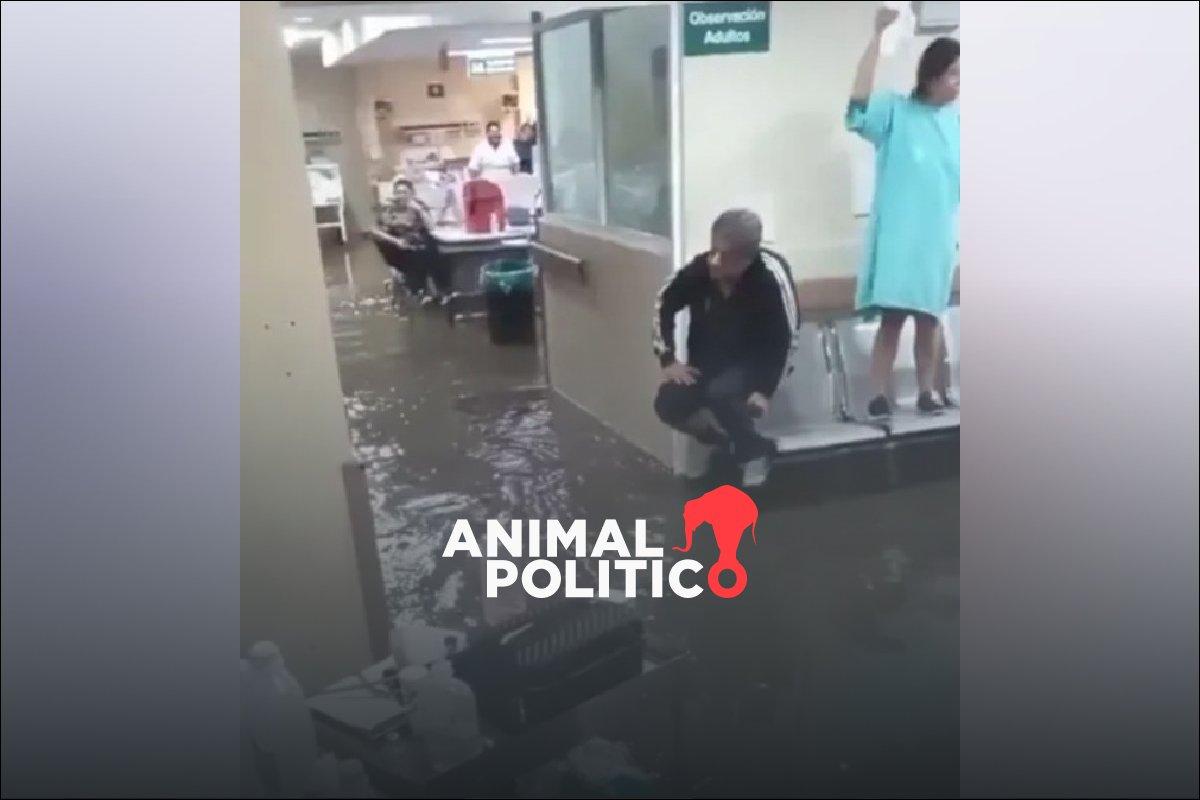 Hospital 53 del IMSS en Edomex se inunda tras fuertes lluvias; avanza desinfección y evalúan daños