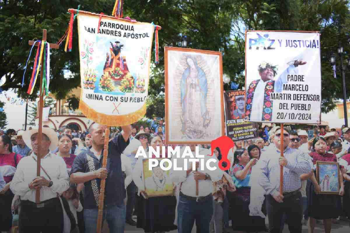 Marchan en Chiapas a un año del asesinato del padre Marcelo; exigen castigo para autores del crimen