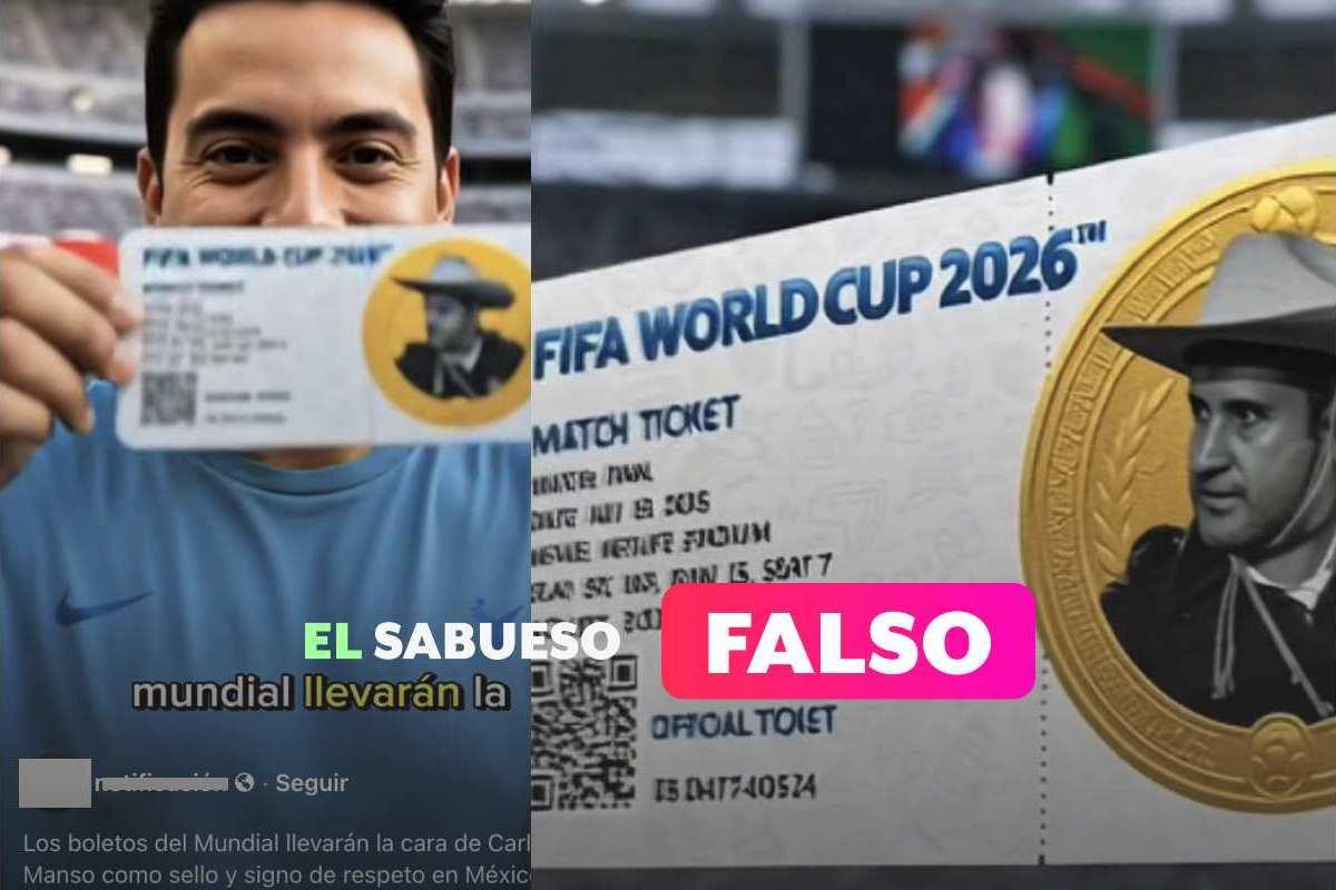 Los boletos del Mundial 2026 no exhibirán el rostro de Carlos Manzo; el video que lo afirma es desinformante