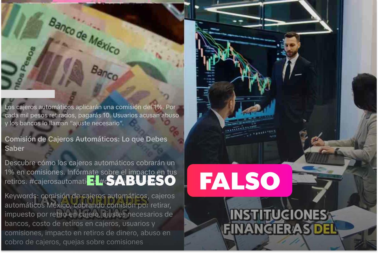 Es falso que los cajeros automáticos cobrarán una comisión del 1 % por monto retirado